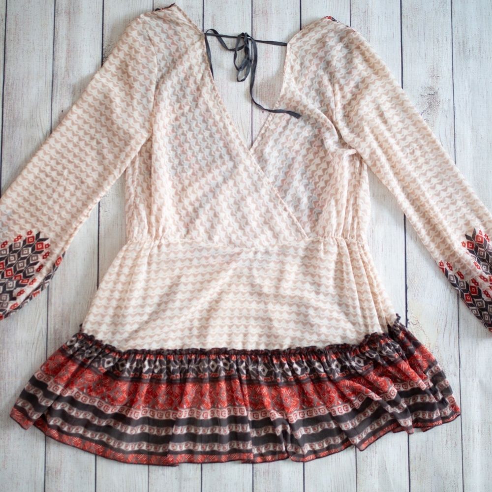 Free People- BOHO Sheer Dress/ Blouse in like new condition. - Picture 5 of 8